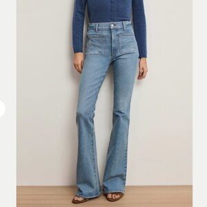 Veronica Beard Beverly Skinny Flare Patch Pockets size 28